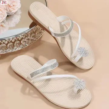 White on sale glitter sandals