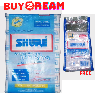 SHURE ICE BAG BUY 2 REAM[ FREE 1PACK 100PCS. ICE BAG 4