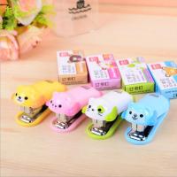 Mini cartoon stapler set with 1000 pcs 10# staples Paper binding tools Stationery office accessories school supplies G061