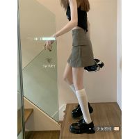 Spice Army Green Tooling Jean Skirts Female Summer New Black A-Line Skirt Of Tall Waist Bag Hip Skirt Skirt