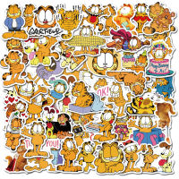 50Pcs Cartoon Garfield Waterproof Sticker Skateboarding Snowboard Retro Vinyl Sticker Graffiti Notebook Sticker