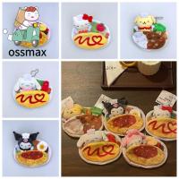 OSSMAX Kuromi Cinnamoroll พ่อครัวพวงกุญแจผ้ากำมะหยี่คิตตี้ขนมปังไข่ข้าวกุ้งทอดของขวัญเล็กๆของเล่นกำมะหยี่ยัดไส้