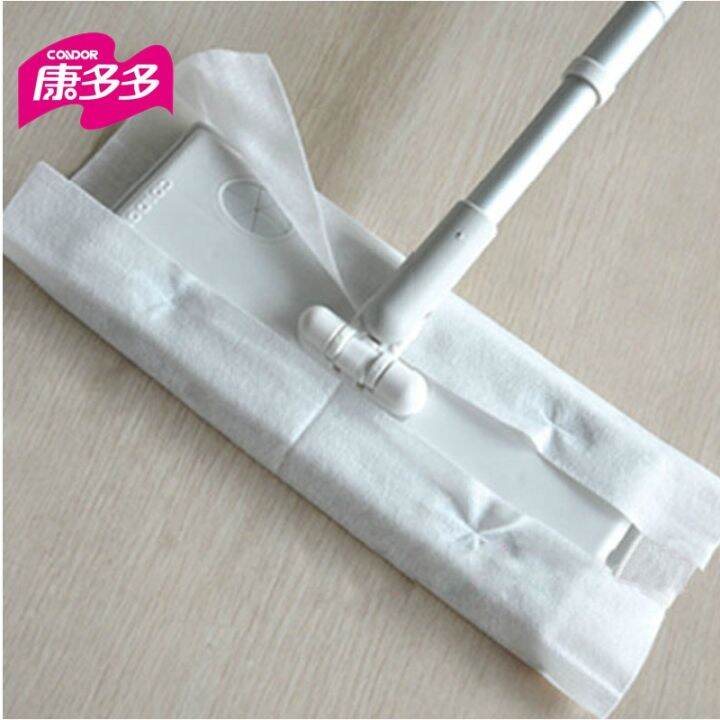Yamazaki Kangduoduo Satto with telescopic pole wooden floor wipe flat