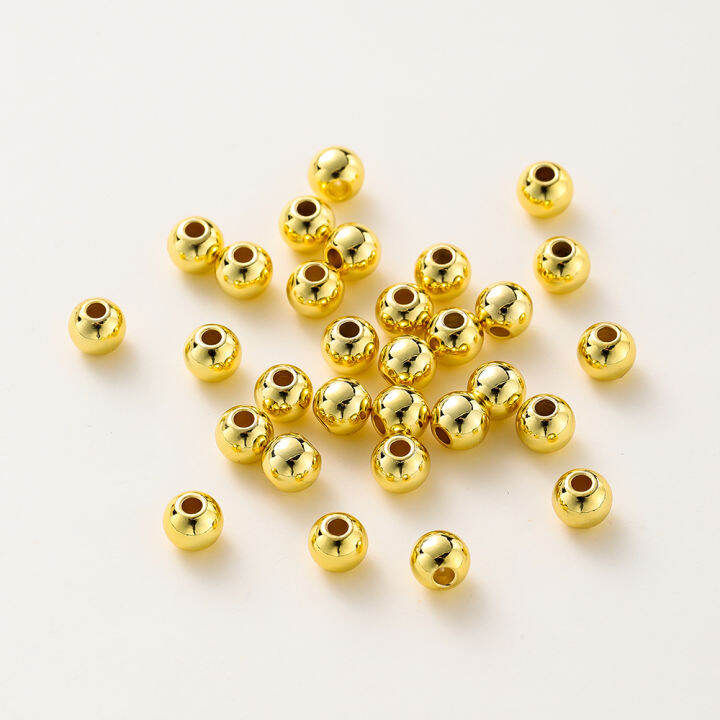 ST.kunkka 20/100pcs 28mm 18K Color Retention Real Gold Copper Beads