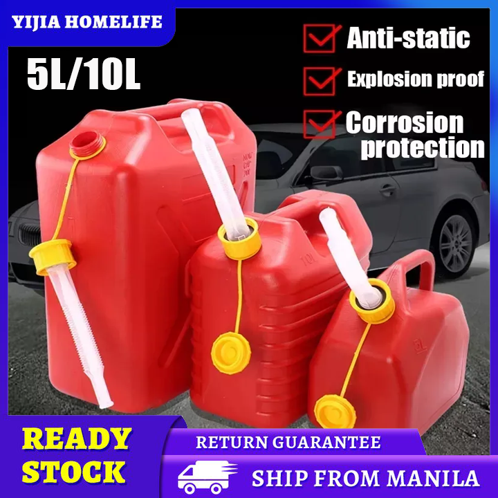 【Ready Stock】5L/10L Capacity Fuel Tanks Plastic Petrol Cans Car Jerry