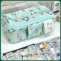 SHUKEYI Pochacco/Cinnamoroll กระเป๋าใส่ปากกา ช่องเปิดขนาดใหญ่ เครยอนชินจัง กล่องใส่ดินสอ ที่มีคุณภาพสูง จุได้มาก กระเป๋าเก็บเครื่องเขียน อุปกรณ์สำนักงานโรงเรียน