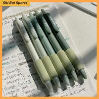 SHIRUI 5PCS หมึกสีดำ ปากกาเจล สัมผัสขนมปังนุ่ม 0.5มม. ปากกาลูกลื่น ที่มีคุณภาพสูง เครื่องมือสำหรับเขียน เครื่องเขียนสเตชันเนอรี