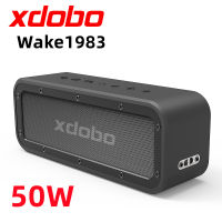 XDOBO 1983 50วัตต์พลังงานสูงบลูทูธลำโพงเล่นเกม TWS 3D สเตอริโอซับวูฟเฟอร์ไร้สายคอลัมน์เสียงกลางแจ้งแบบพกพากันน้ำ