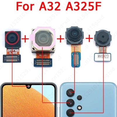 【❉HOT SALE❉】 anlei3 กล้องหน้าหลังสำหรับ Samsung Galaxy A32 A325f ส่วนหน้าหันหน้าไปทางด้านหลังโมดูลของกล้องขนาดเล็ก Selfie อะไหล่ที่ยืดหยุ่น