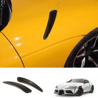 1 Pair Car Carbon Fiber Front Hood Bonnet Air Outlet Vent Cover Trim for Toyota Supra 2019 2020 2021 2022