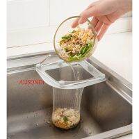 ALISOND1 Anti-blocking Sink Filter Bag Disposable Strainer Bags Triangle Drainage Rack Leftovers Net Bag Hanging Net Drain Waste Bins Trash Gadgets Soup Separation Kitchen Accessories/Multicolor