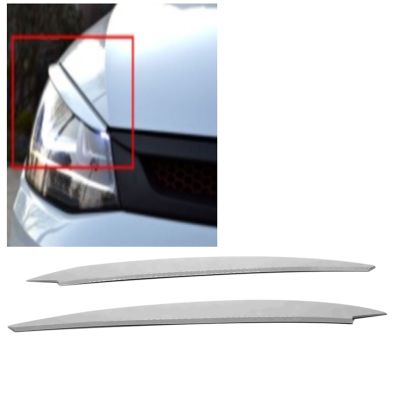For VW Golf7 VII GTI GTD R MK7 2013-2017 Front Headlight Cover Garnish Strip Eyebrow Cover Trim Sticker Accessories Parts