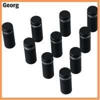 GEORG 20 Pcs 1/2 "x 1.18" สกรูเกลียวปล่อย สีดำสีดำ เหล็กไร้สนิม แก้ว STANDOFF เล็บ ติดตั้ง STANDOFF โฆษณาเล็บ กรอบรูปอะคริลิคแขวน