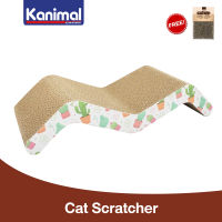 Kanimal Cat Toy ของเล่นแมว ที่ลับเล็บแมว รุ่น M-Shaped สำหรับแมวทุกสายพันธุ์ Size M ขนาด 50x20x10 ซม. แถมฟรี! Catnip กัญชาแมว