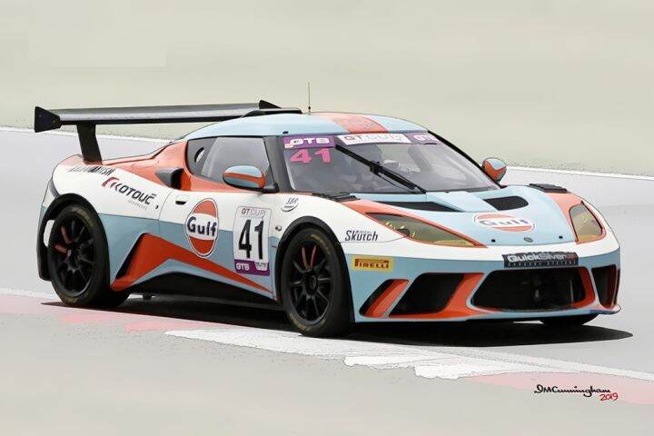 โมเดลรถแข่ง-no-79660-lotus-evora-gt4-41-สีฟ้า-อัตราส่วน-1-24-จำลองเหมือนจริง-ผลิตจากโลหะผสม-diecast-model-ประตูรถเปิดซ้ายขวาได้