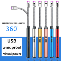 USB Electric Rechargeable Long Kitchen for Stove Windproof LED Plasma Arc Flameless Candle Unusual s Outdoor