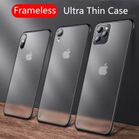 [KK63] บาง Frameless กรณีโทรศัพท์สำหรับ iPhone 14 13 12มินิ11 Pro XS Max XR X 8 7 6วินาที6บวก SE 2020พลาสติกโปร่งแสงเคลือบปกหลัง