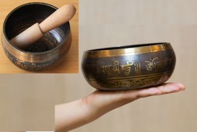 Yoga Tibetan Singing Bowl Himalayan Hand Hammered Chakra Meditation