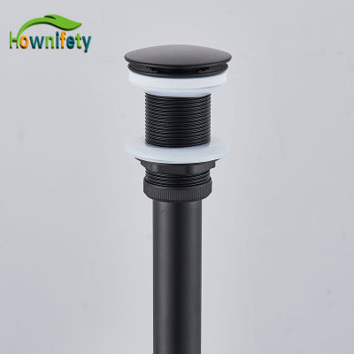 Wholesale And Retail Matte Black Finish Pop Up Drain Bath Strainer Drain With or not Overflow Kitchen Sink Accessories