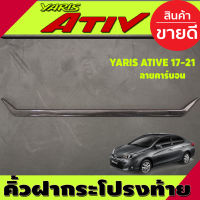 คิ้วฝากระโปรงท้าย ลายคาร์บอน TOYOTA YARIS ATIVE 2018-2021  4 ประตู (A)