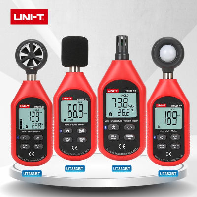 Digital Humidity Meter Mini Anemometer Light Meter LUX Digital Sound Meter UNI-T UT383BT UT333BT UT353BT UT363BT