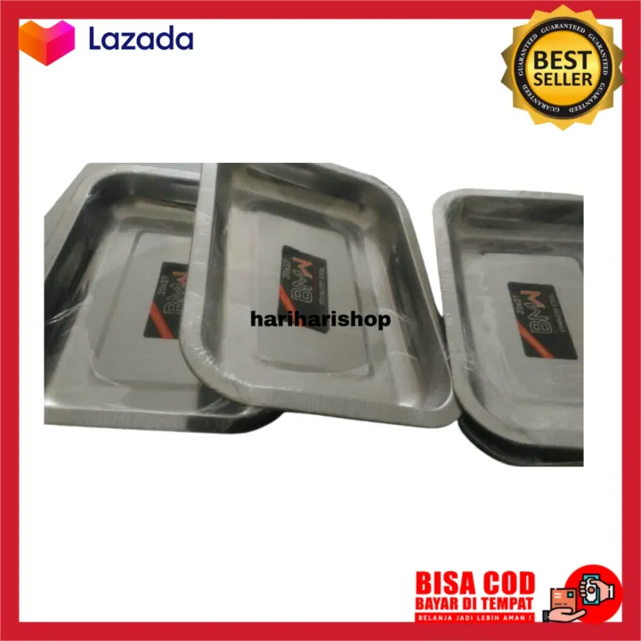 Nampan Stainless Kotak Baki Stainless Ukuran Cm X Cm Nampan Gorengan Lazada Indonesia