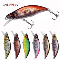 EVLUREEV Sinking Minnow Flat Fishing Lure 64mm7.6g Crankbait Trout Crank Artificial Hard Bait Crankbait Freshwater TackleLures Baits