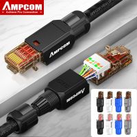 AMPCOM RJ45 Connector Tool Free CAT6A CAT6 10Gbps UTP Field Modular Plug Tool free Ethernet Reusable Termination Lan Plugs 1pcs