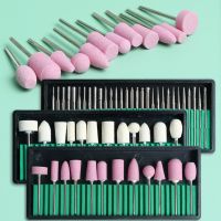 Nail Drill Bits Set Quartz Stone Diamond Wool Milling Cutter For Manicure Tools Grinding Sanding Sander Cuticle Pedicure File