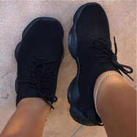 Fashion Sneakers Women Platform Sneakers Casual Shoes Women 2019 Flying Breathable Mesh Women Sneakers Sock Basket Femme Size 43