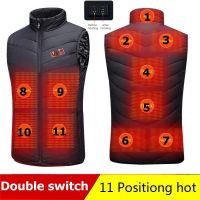 New 11 Heated Vest Jacket Fashion Men Women Coat Clothes Inligent Electric Heating Thermal Warm Clothes Winter Heated Hunt