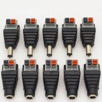 hot☃✵  5pcs Male  5 pcs Female connector 2.1x5.5mm Jack Plug for 3528/5050/5730 single led strip