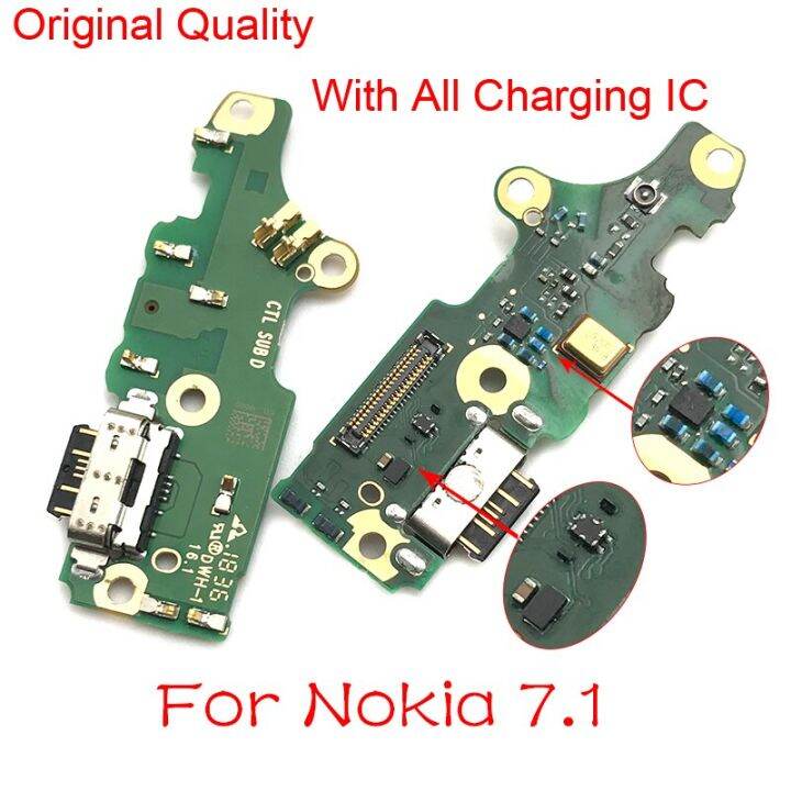 สำหรับ-nokia-7-1-usb-ชาร์จพอร์ตเชื่อมต่อเสาอากาศแท่นชาร์จแผงวงจร-mic-flex-cable-สำหรับ-nokia-3-1-plus-5-1