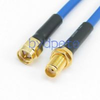 SMA Plug Male to Female Jack Blue RG402 Semi Flexible Coaxial LOW LOSS Cable lot Coaxial Cable RF 50ohms High Quality Tangerrf