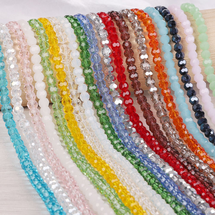 100pcs Crystal Rondelle Austria Faceted Loose Spacer Stone Beads