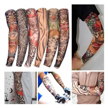 10 PCS Tattoo Cooling Arm Sleeves Cover Basketball Golf Sport UV Sun  Protection | eBay