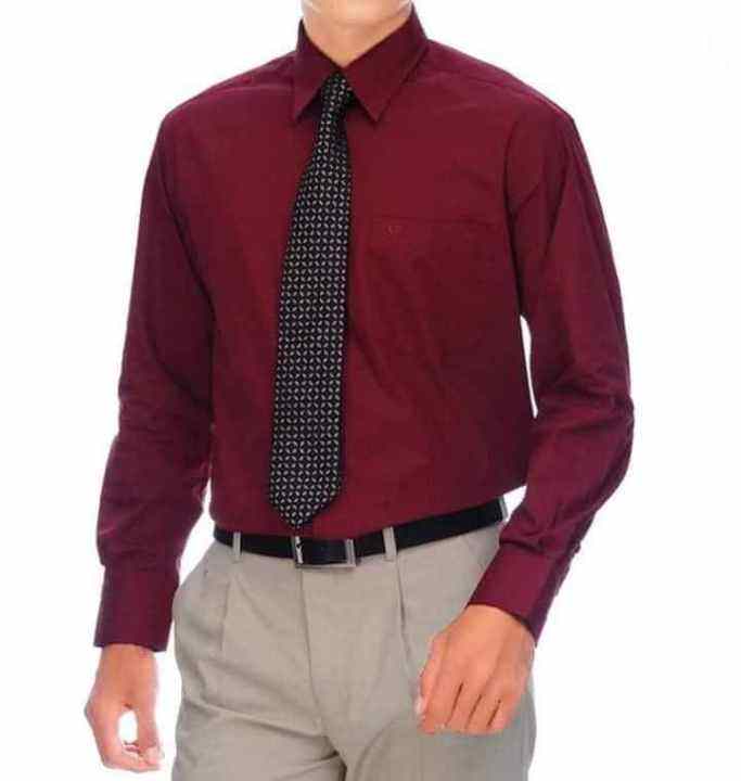 Hcm]Aó Sơ Mi Nam Công Sở Việt Tiến Chính Hãng Cao Cấp Màu Đỏ Đô Dài Tay -  Form Suông Regular - Tà Bầu .Shop Hứa - Thời Trang Nam Công Sở |
