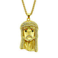 Fashion Customs Jesus Piece Hip Hop Jewelry Big 18k Gold Men Jewellery Sets Micro Pave Iced Out Necklace