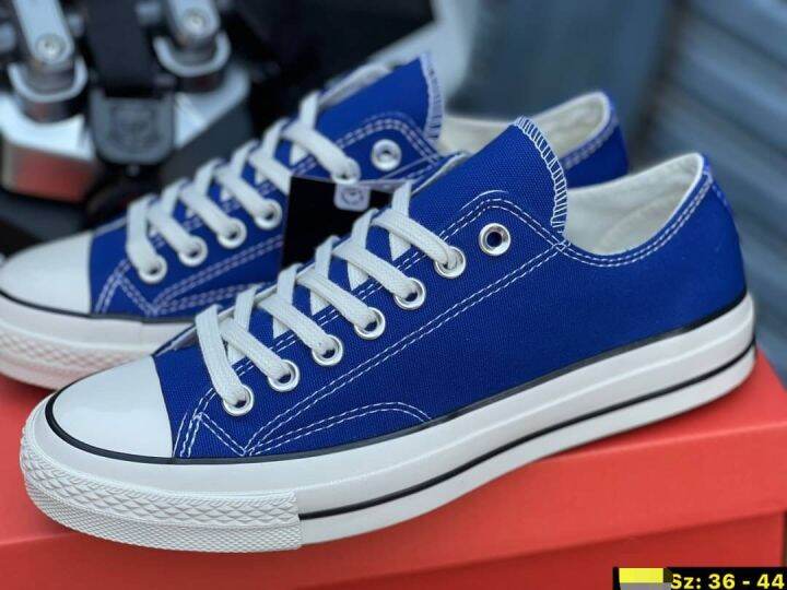 รองเท้าผ้าใบ-converse-all-star-สีน้ำเงิน-ป้ายดำ-ของมีจำนวนจำกัด-made-in-vietnam-แท้100