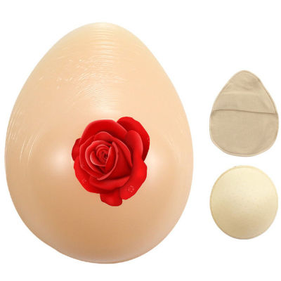 Drop-shaped Silicone Breast Concave Bottom Breathable Postoperative Prosthesis Fake Breast + Protective Cover + Chest Pad