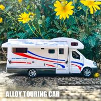 1:30 Luxury RV Recreational Diecast Vehicles Car Model Camper Van Motorhome Touring Car Model Sound and Light Childrens Toy Gift