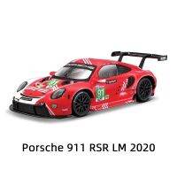 Bburago 1:24พอร์ช911 RSR LM 2020รถโลหะผสมซิ่งไดซิ่งแบบอาร์ตเดคโคของเล่นแบบชุดสะสมของขวัญจากโรงงาน