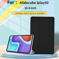 เคสบางเฉียบสำหรับ Alldocube Iplay50 10.4นิ้วแท็บเล็ตพับสามทบขาตั้ง Iplay 50S 10.1 "TPU ยางยืดหยุ่นผิวนอกสำหรับ Alldocube Iplay50 Pro