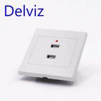 Wall Dual port usb socket panel.5V2A charging socket USB manufacturer overload protection intelligent charging special interface