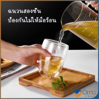 Orna แก้วใสสองชั้น แก้ว แก้วกาแฟ สไตล์ ญี่ปุ่น Double-layer glass มีสินค้าพร้อมส่ง