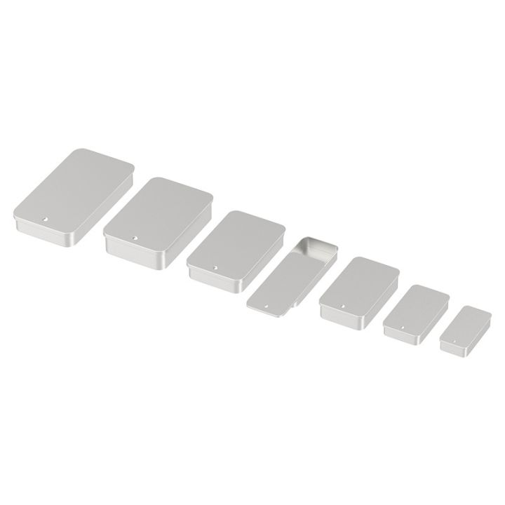 5pcs-multiple-sizes-frosted-push-pull-metal-tin-box-small-solid-balm-drawer-storage-box-rectangular-jewelry-cosmetic-organizer