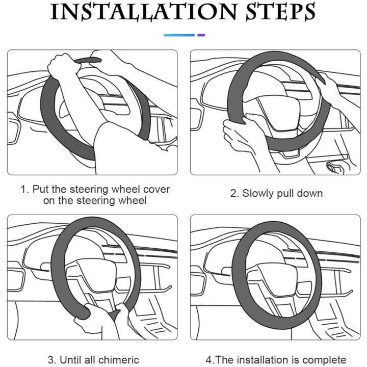 hot-cppppzlqhen-561-ปลอกหุ้มพวงมาลัยรถยนต์-universal-no-fixed-inner-carbon-fiber-texture-anti-skid-ventilation-steering-wheel-cover-ไวน์แดง