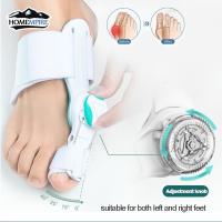 Homempire ตาปลาเฝือกบิ๊กนิ้วเท้าที่หนีบผมตรง C Orrector ปรับลูกบิด Hallux Valgus แก้ไขอุปกรณ์กระดูกเล็บเท้าดูแลเท้า