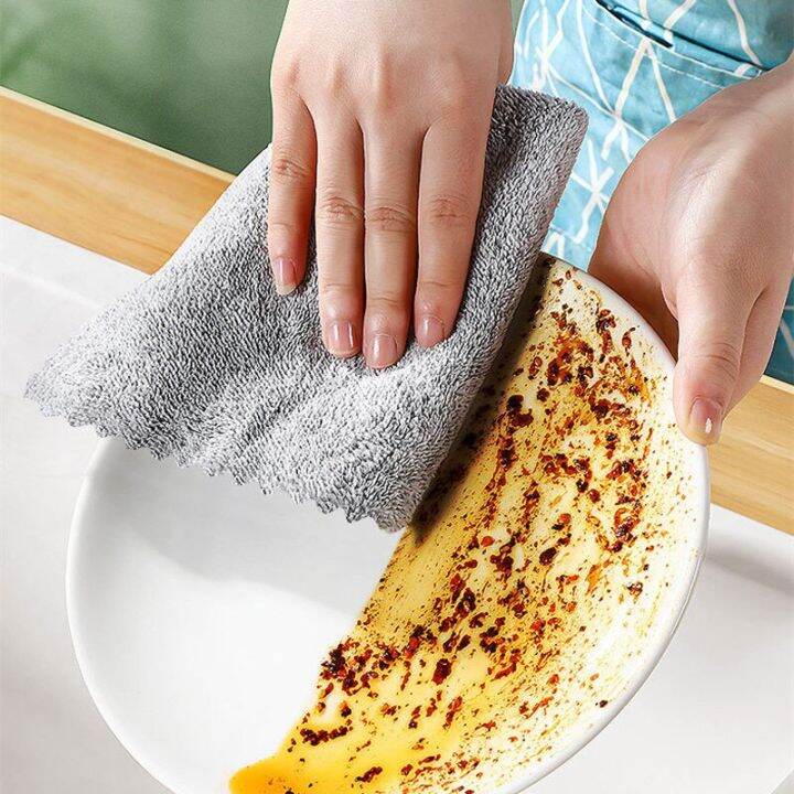 1pc-25x25cm-grey-bamboo-square-dishcloth-home-kitchen-absorbent-cleaning-cloth-towel-non-stick-oil-wipes-scouring-pad