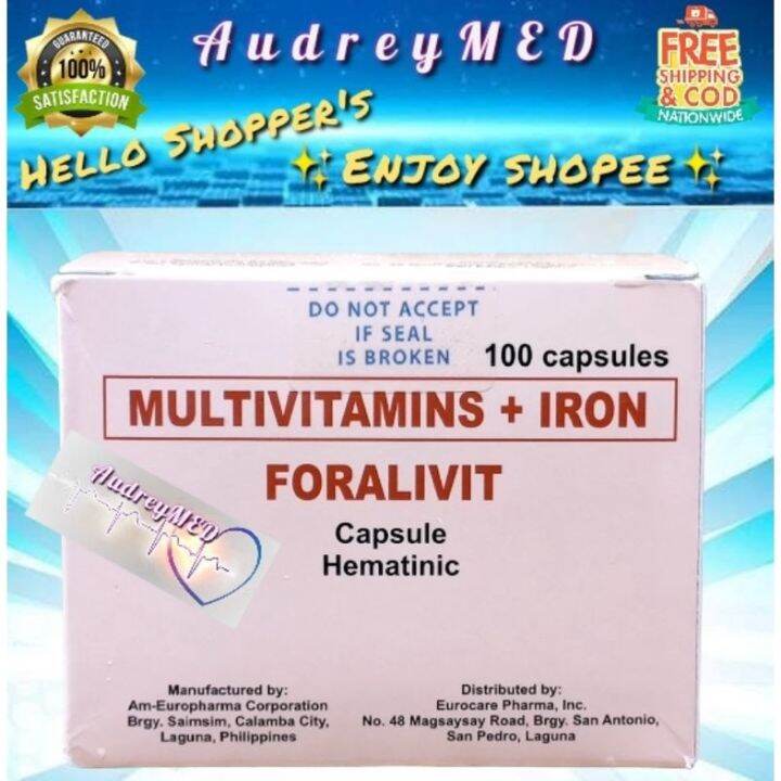 MULTIVITAMINS IRON (Ferrous Folic Acid Vit 100 Capsules